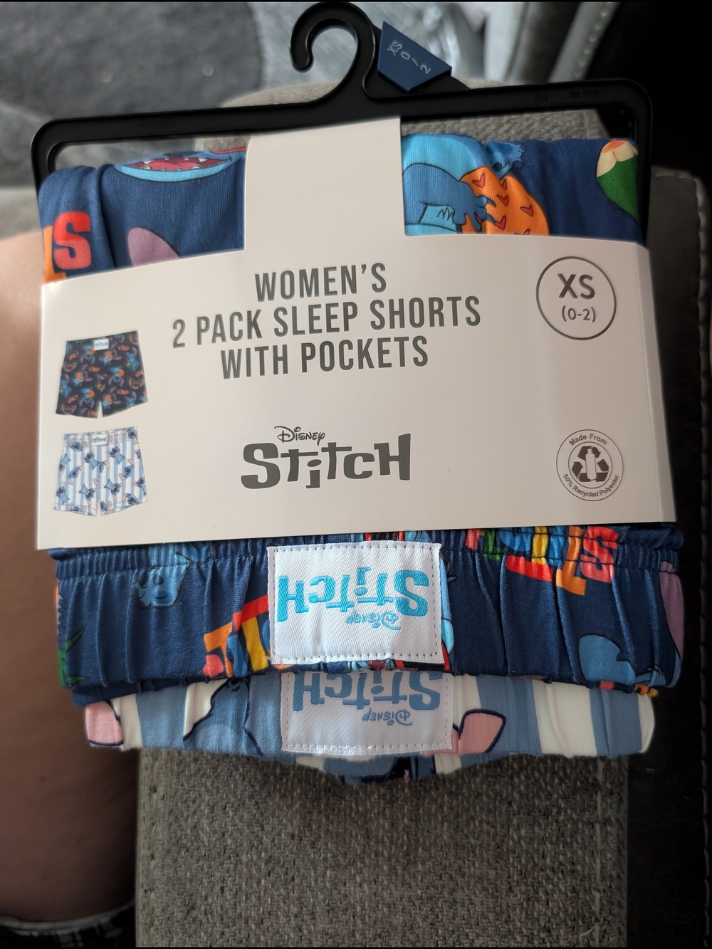Women's Blue Sleep Skorts - XS